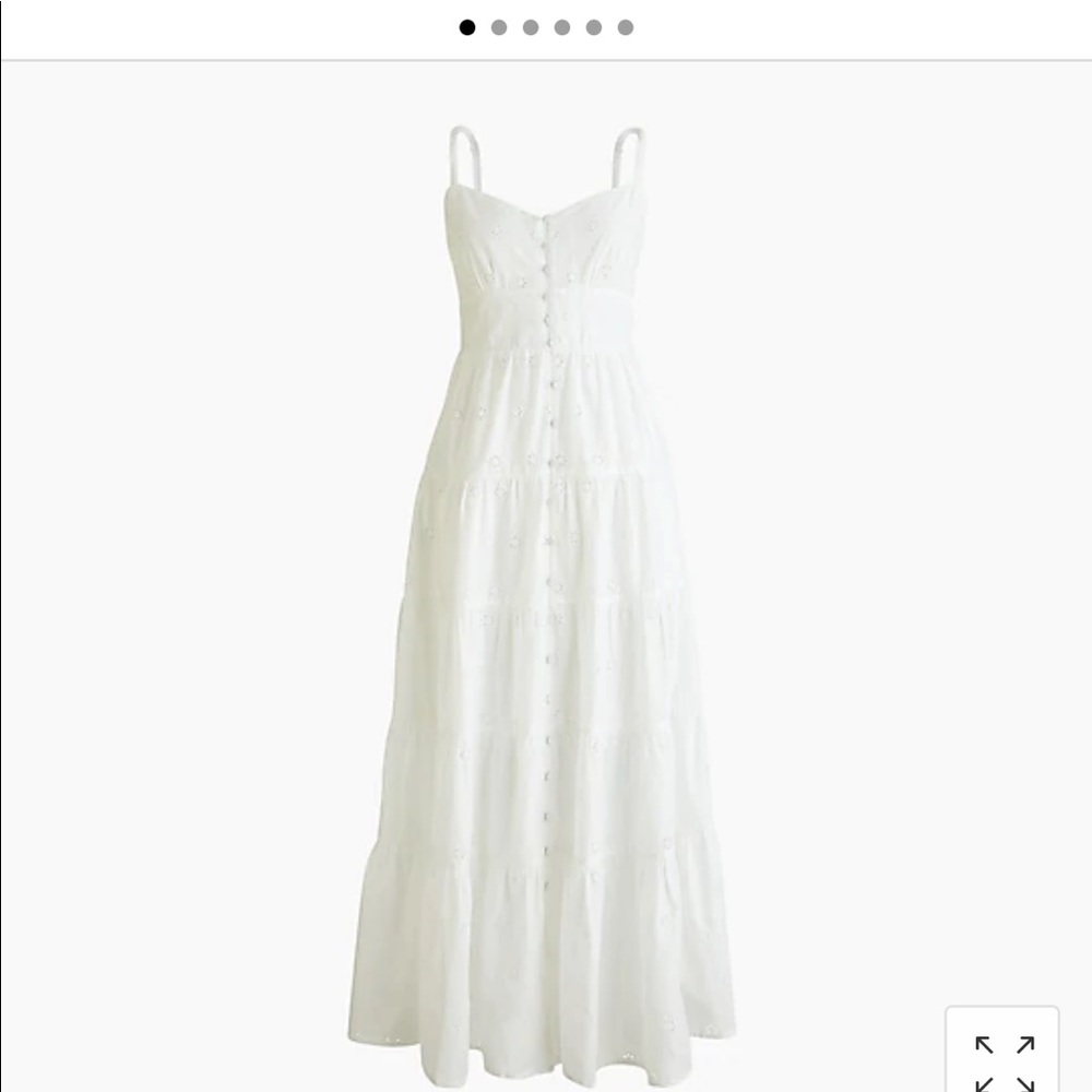 White eyelet Jcrew dress. Has been worn twice.
